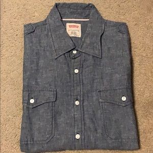 Levi’s Grey Shirt Sleeve Button Up Shirt Size XL